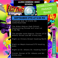 HOMECOMING PARADE 9/17 @5:30
